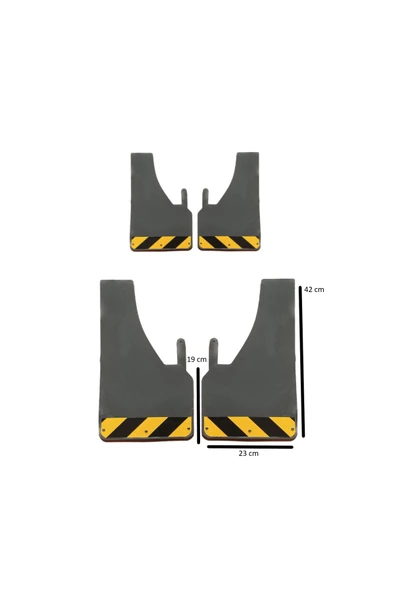 MKM Ford Transit Fosforlu Sarı-siyah Renkli 4'lü Paçalık Çamurluk Tozluk ürün görseli