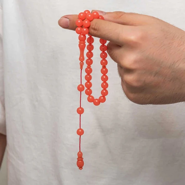 Supertrend Yuvarlak Sıkma Kehribar Tesbih - Resim 2