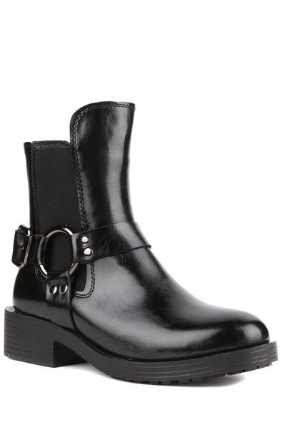 Stato - Siyah Renk Fermuarlı Kadın Bot - Resim 3