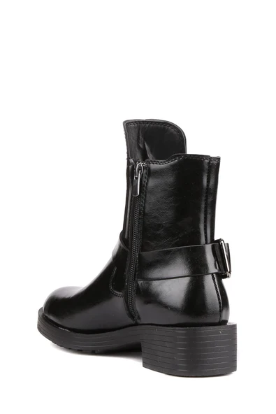 Stato - Siyah Renk Fermuarlı Kadın Bot - Resim 5