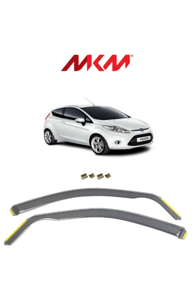 MKM Ford Fiesta 2008-2017 Model Füme Renk İçten Geçme 2'li Cam Rüzgarlığı ürün görseli 1