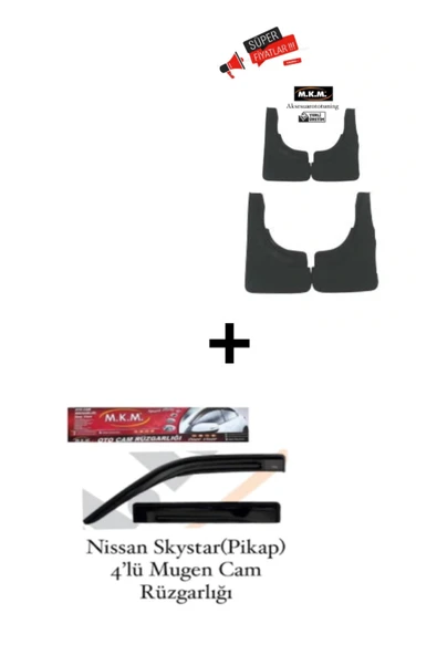 MKM Nissan Skystar 4'lü Mugen Cam Rüzgarlığı Ve 4'lü Paçalık Seti ürün görseli