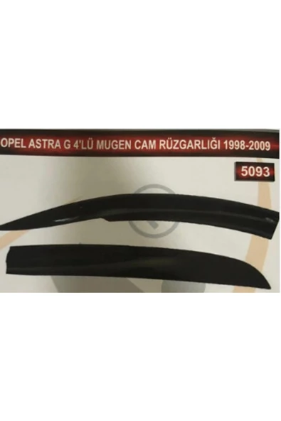 MKM Opel Astra G 4'lü Mugen Cam Rüzgarlık Seti - Resim 2
