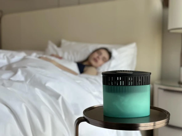 Yeşil, Yeşil Elma Kokulu Üçgen Nem Alıcı Aparat - Koku ve Rutubet Giderici 500Gr - Resim 2