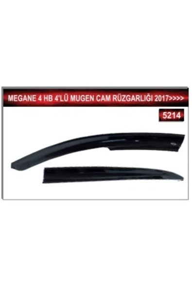 MKM Renault Megane 4 Hb 4'lü Mugen Cam Rüzgarlığı 2017 Ve Üzeri - Resim 2
