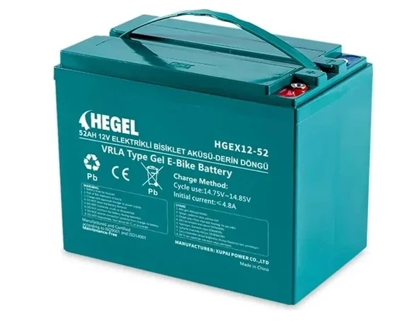 Hegel 12V 52A Elektrikli Araç Aküsü - Resim 2