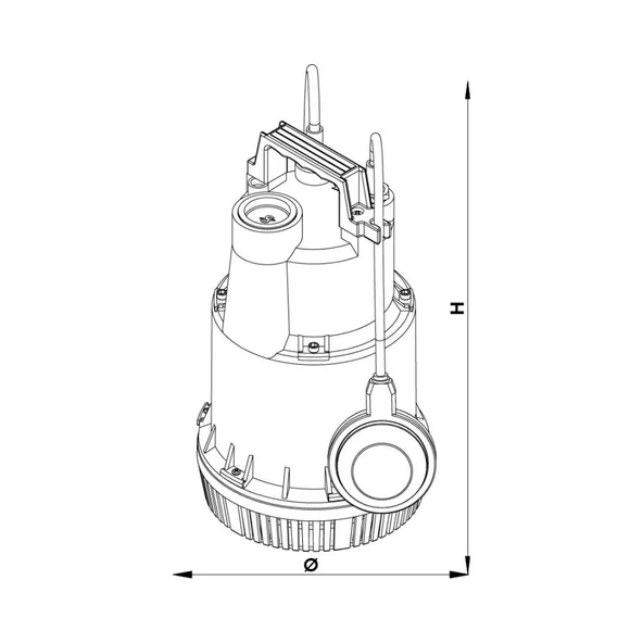 Sumak 0.85 HP 650W 10 Mt Flatörlü Elektromanyetik Dalgıç Pompa (SDF4) - Resim 3