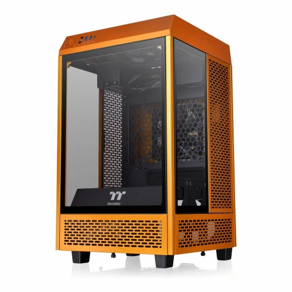Thermaltake The Tower 100 USB 3.2 mITX Mini Tower Altın Kasa - Resim 3