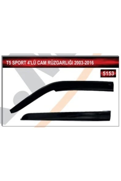 MKM Volkswagen Transporter T5 Sport 4'lü Cam Rüzgarlığı 2003-2016 - Resim 2