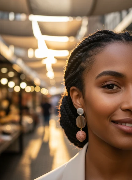 Yuvarlak Taşlı Desenli Renkli Top Küpe 7,5cm - 3