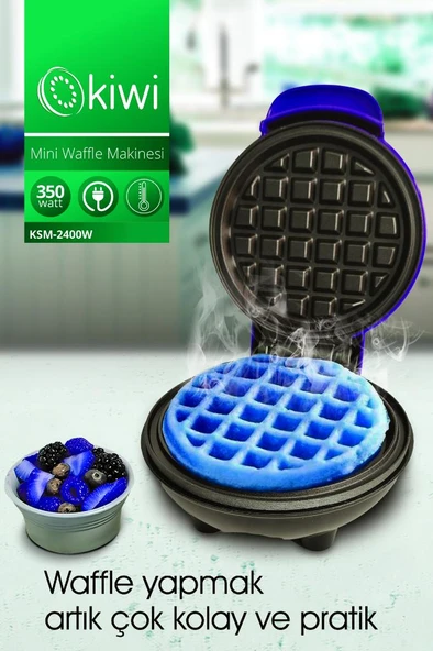Kiwi Ksm-2400W Yapışmaz Plakalı Mini Waffle Makinesi - 5
