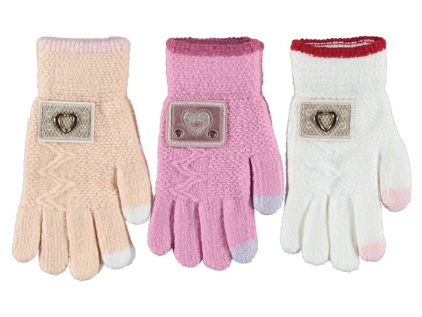 ÖRME AKSESUARLI KIZ GARSON ELDİVEN 9/12 YAŞ  3 ADET ürün görseli