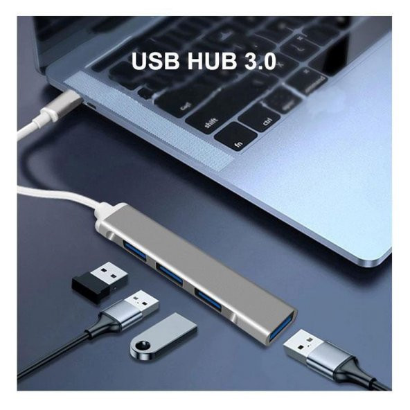 PrimeX PX-TYP4 Macbook/Asus/Hp/Lenovo 4 Port Type-C USB3.0 Çoklayıcı - 3