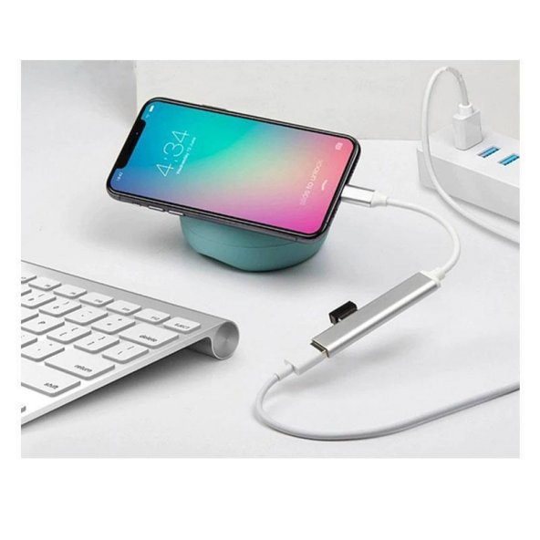 PrimeX PX-TYP4 Macbook/Asus/Hp/Lenovo 4 Port Type-C USB3.0 Çoklayıcı - 4