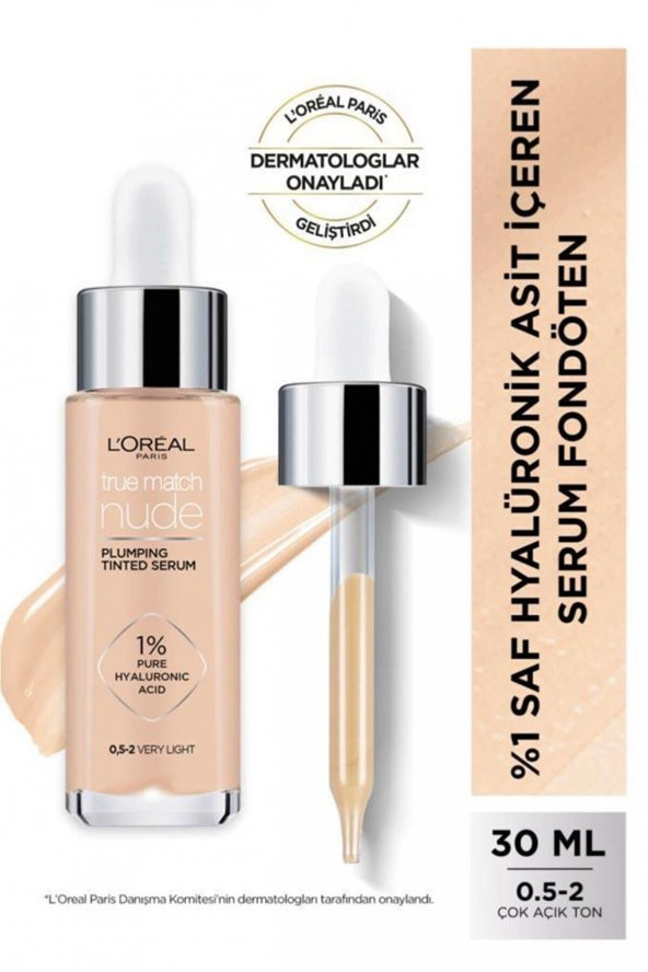 Loreal Paris Loréal Paris True Match Nude Serum Fondöten 0.5-2 Very Light 3600523989898 - 2