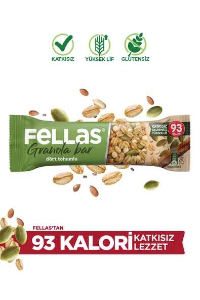 Dört Tohumlu Granola Bar 23 g x 12 Adet - 1