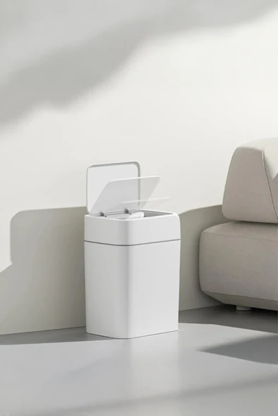 Porsima Me02 Hareket Sensörlü Sessiz Kapatma Çöp Kutusu Banyo Mutfak Çöp Kovası Kapaklı Banyo Çöp Kovası 18Lt - 8