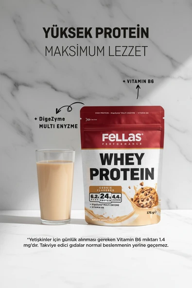 Fellas Protein Tozu 2'li - Çikolata Aromalı (175g) + Kurabiye Aromalı (175g) - Resim 5