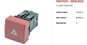 FLAŞÖR ANAHTARI VOLKSWAGEN PARTNER-BERLINGO - MCAR-AN683 ürün görseli