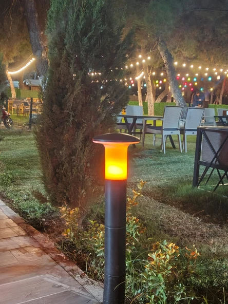 80 Cm, E27 Duy, Elektrikle Çalışır Dış Mekan Aplik, Plastik Bahçe, Duvar, Yol Armatürü,  Ampul Hariç - Resim 7