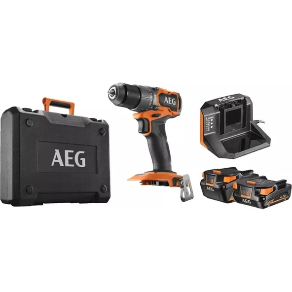 AEG Aeg BSB 18SBL2-202C 2 x 2.0 Ah Sarjlı Darbeli Matkap - 4935480058 - 2