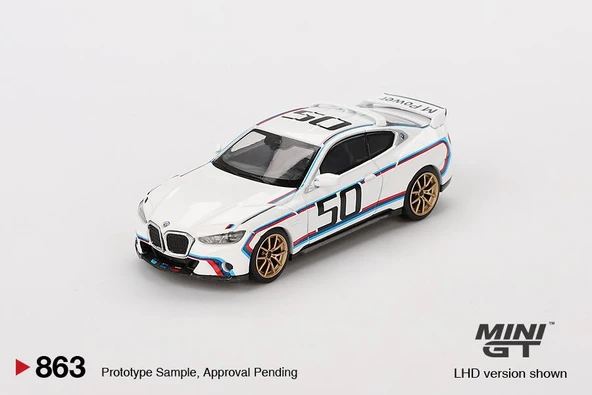 Mini GT BMW 3.0 CSL White 863 BL - Resim 2