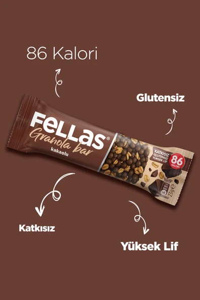 Kakaolu Granola Bar 23 g x 12 Adet - Resim 3