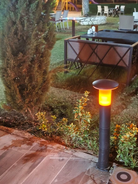 80 Cm, E27 Duy, Elektrikle Çalışır Dış Mekan Aplik, Plastik Bahçe, Duvar, Yol Armatürü,  Ampul Hariç - Resim 6