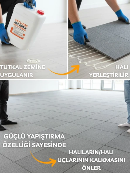 Beylini 1 ve 2 KG Halı Tutkalı Karo Halıfleks Halı Yapıştırıcısı Halı Zemin PVC Yapıştırıcısı Hızlı Yapıştırıcı - 3