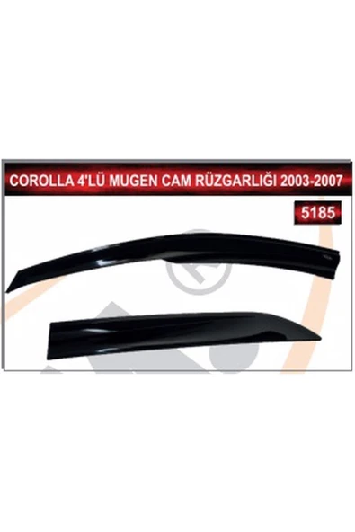 MKM Toyota Corolla 4'lü Mugen Cam Rüzgarlığı 2003-2007 ürün görseli