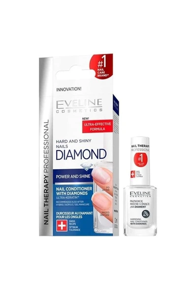 Eveline Cosmetics Güçlü Ve Pırlanta Işıltılı Tırnaklar - Diamond Hard And Shiny Nail Conditioner 12ml - Resim 3