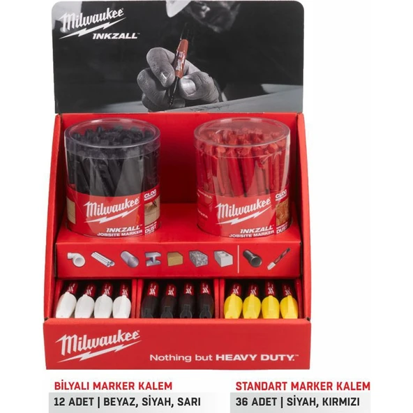 Milwaukee Milwaukee Inkzall Işaretleme Kalemi Seti 108 Parça T4932478796 Mılwaukee - 1