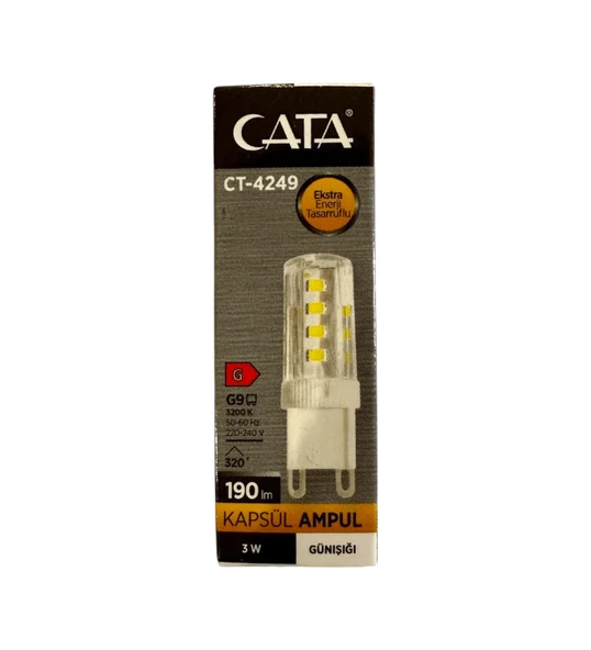 Cata CT-4249 3W 220V G9 LED Kapsül Ampul 3200K Günışığı Enerji Tasarruflu Dekoratif LED Lamba - 2