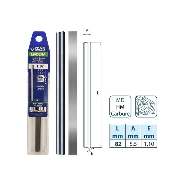 Toptan Bulurum Toptan Bulurum Izar Planya Bıçağı 82 mm 1 Çift ürün görseli