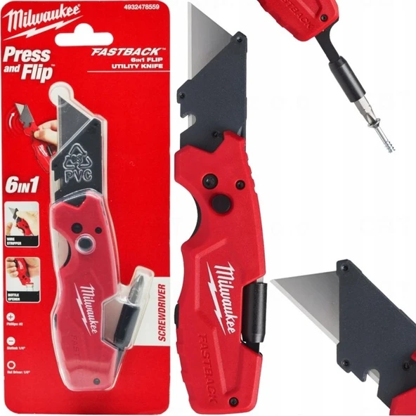 Milwaukee Milwaukee Fastback Maket Bıçağı ve Tornavida ürün görseli