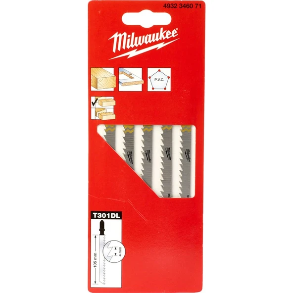 Milwaukee Milwaukee 4932346071 Dekupaj Uç Ahşap T301DL 105 mm 5 Li Pkt - 2