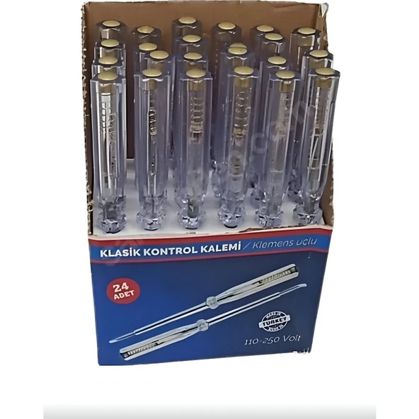 HON Kontrol Kalemi (Düz Uçlu - Klemensli) - 24 Adet 110-250 Volt - 3