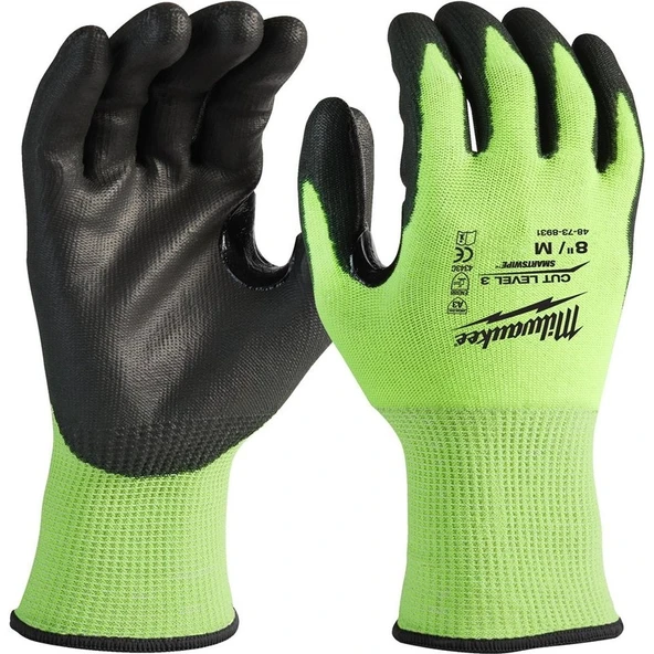 Milwaukee Milwaukee Yük Görünürlüklü 3. Der Kesik Korumalı Eldiven-7/s T4932479721 - 1