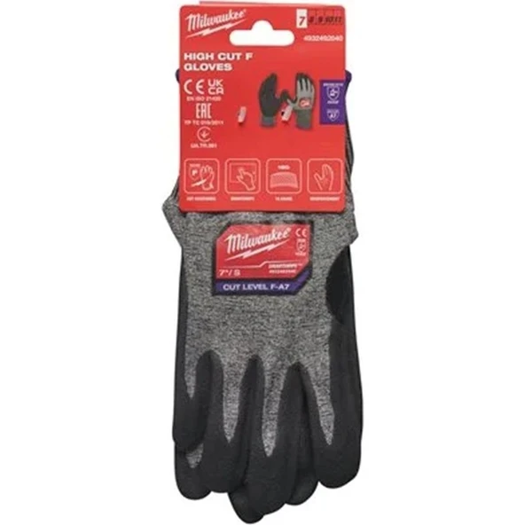 Milwaukee Milwaukee F Derece Kesik Korumalı Nitril Eldiven - S/7 T4932492040 - Resim 2