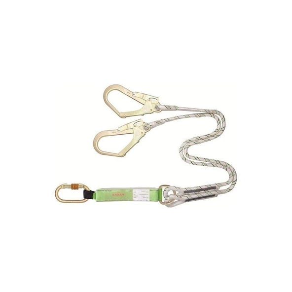 karam Karam KA341 Çift Kollu Şok Emicili Lanyard Statik Halatlı - 3