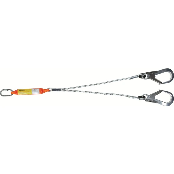 karam Karam KA341 Çift Kollu Şok Emicili Lanyard Statik Halatlı - 2