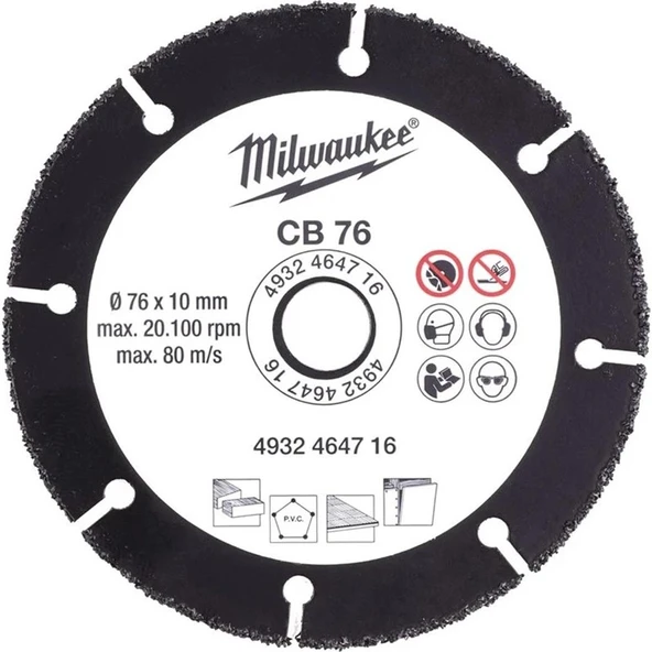 Milwaukee Milwaukee Testere 76X10MM Carbide Bıçağı (M12 Fcot) T4932464716 ürün görseli