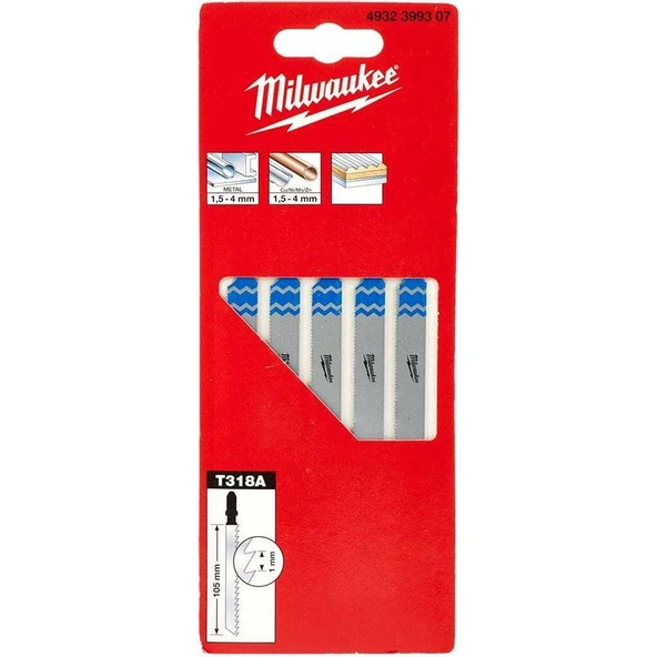 Milwaukee Milwaukee Dekupaj Bıçağı T318A 105M Geleneksel Metal 5li - 2
