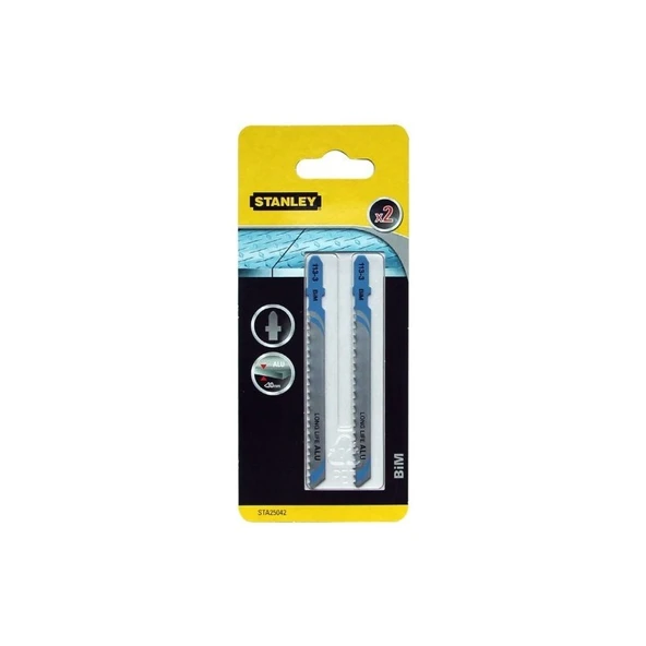 Stanley Stanley STA25042 Bi Metal Dekupaj Testere Bıçağı 2'li Paket (Metal Kesim - T Şaft) 100x3mm - 1