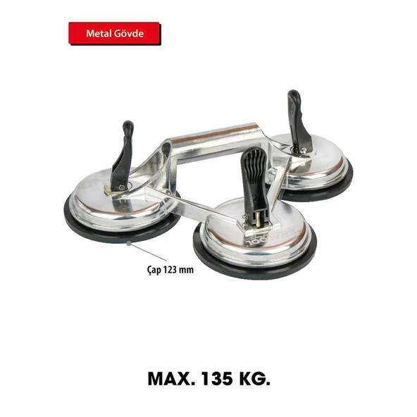 Eratool Eratool Cam Vantuzu 3lü Metal Gs-3 ERA13005 ürün görseli