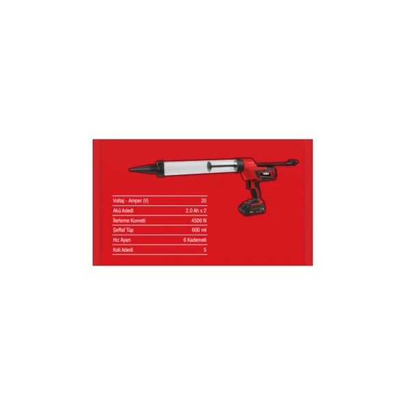 Attlas Attlas Pro Atbl 18 CG-600 202C 2 Ah Akülü Silikon Tabancası - 1