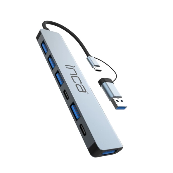 Inca IUTP-7T USB 3.0 + 4x USB 2.0 100W Çoklayıcı Çevirici - 3