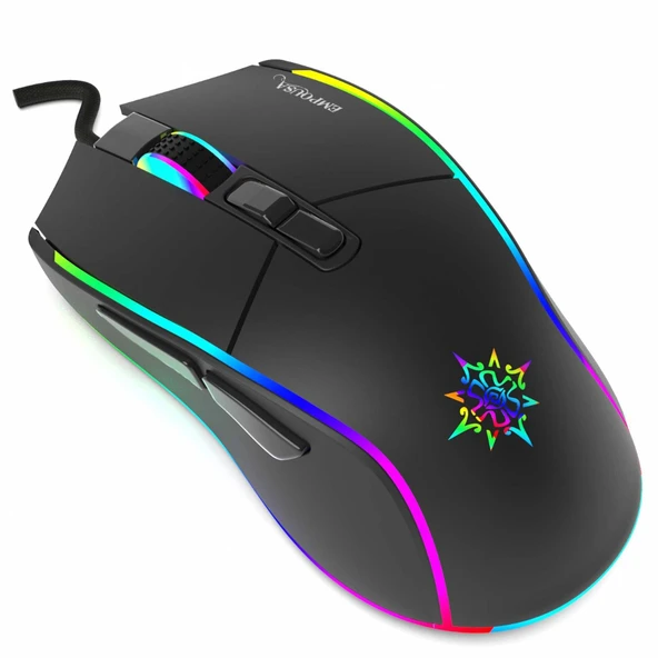 INCA IMG-343 6400 DPI RGB Kablolu Siyah Oyuncu Mouse - Resim 2