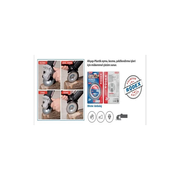 Rodex Rodex Ahşap Oyma ve Işleme Diski 125 mm - 2