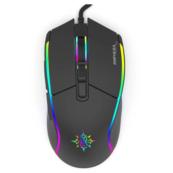 INCA IMG-343 6400 DPI RGB Kablolu Siyah Oyuncu Mouse ürün görseli 1